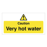 Mileta Caution Very Hot Water Safety Notice Sign